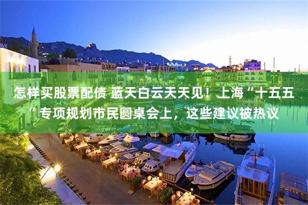 怎样买股票配债 蓝天白云天天见！上海“十五五”专项规划市民圆桌会上，这些建议被热议